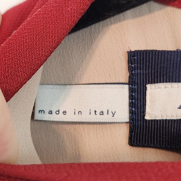 Aquilano Rimondi Made in Italy 3/4 Sleeve Wool Blend Pleated Dress Women's 42-M - Picture 3 of 15